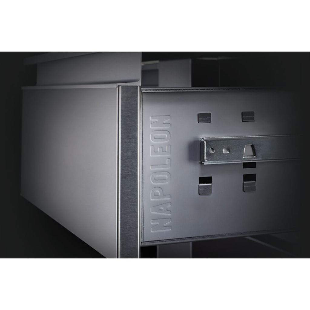 Napoleon 18 X 24 Inch Stainless Steel Large & Standard Double Drawer - Perfect for Kitchen Organization & Storage