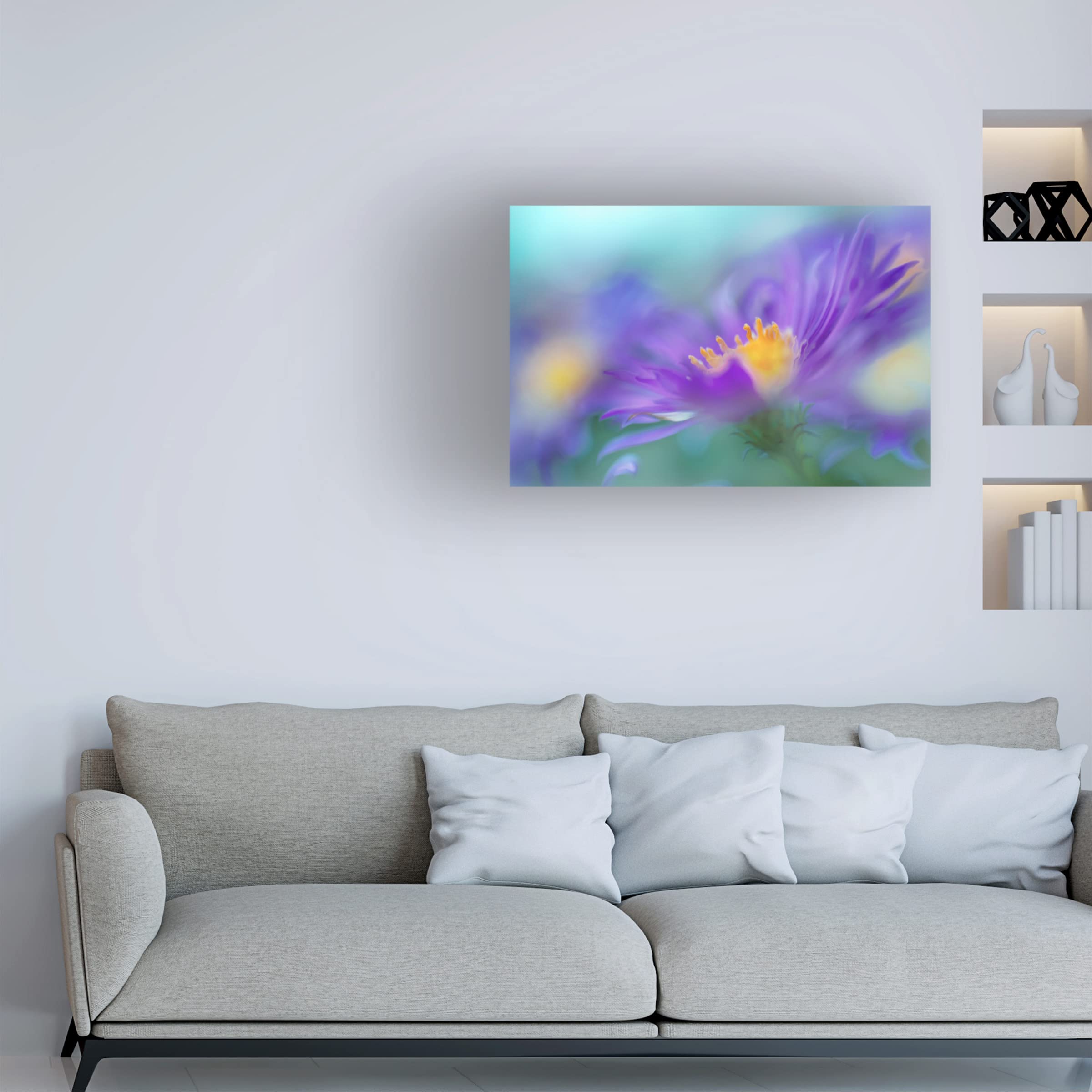 Trademark Fine Art 'Gold And Purple in the Mist IV' Canvas Wall Art by Gillian Hunt - Elegant Home Decor for Living Room, Bedroom & Office