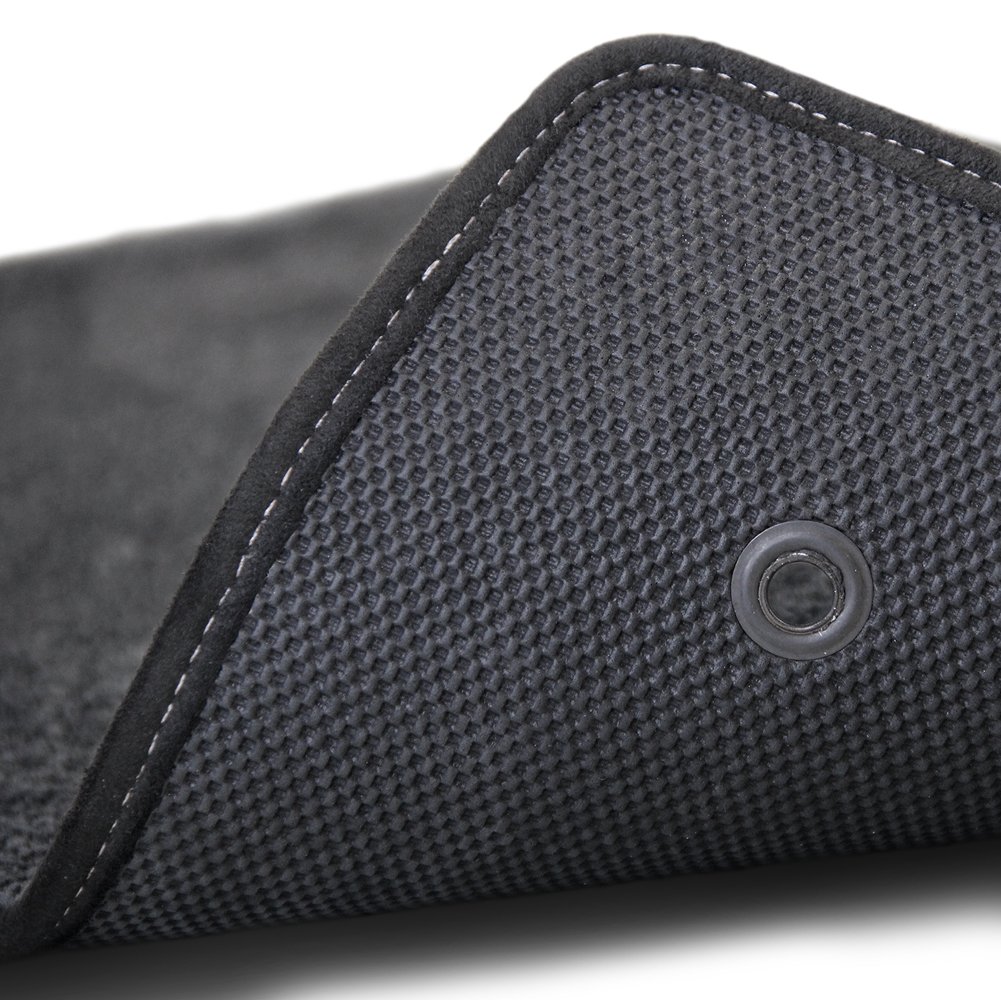 Lloyd Mats VELOURTEX Floor Mats for RAM 1500 STANDARD PICKUP 2012.5-ON | 2PC FRONT EBONY with Silver RAM Logo | Premium Car Floor Liners for All-Weather Protection & Style | Perfect for Trucks, Off-Roading & Daily Commute