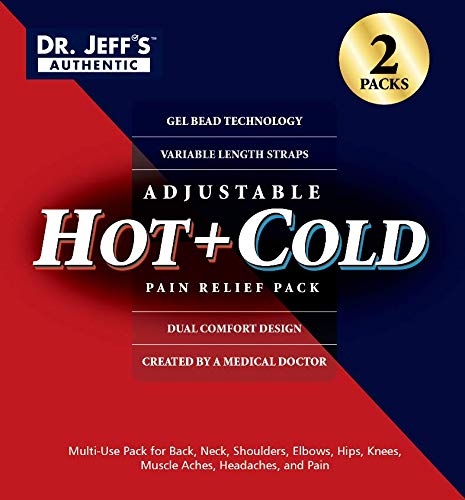 2-Pack Large Reusable Hot & Cold Therapy Gel Packs for Pain Relief - Knee, Back, Shoulder, Neck, Sciatica, Migraine & Arthritis - Includes Adjustable Straps | Perfect for Sports Injuries, Post-Surgery Recovery & Chronic Pain Management