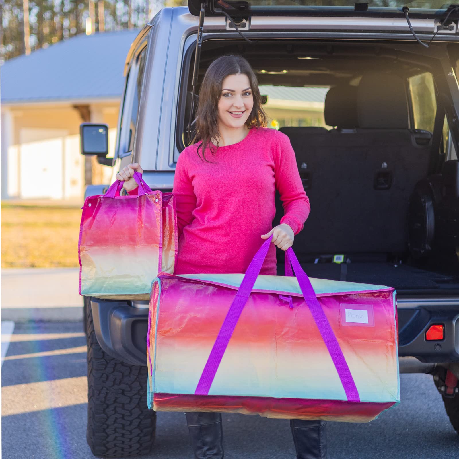 Heavy Duty Extra Large Moving Bags 8 Pack - Waterproof Storage Bags with Zipper & Handles, Backpack Straps - Strong Tote Bags for Clothes, Travel, Moving & Storage - Alternative to Moving Boxes & Suitcases for Home Organization & Packing