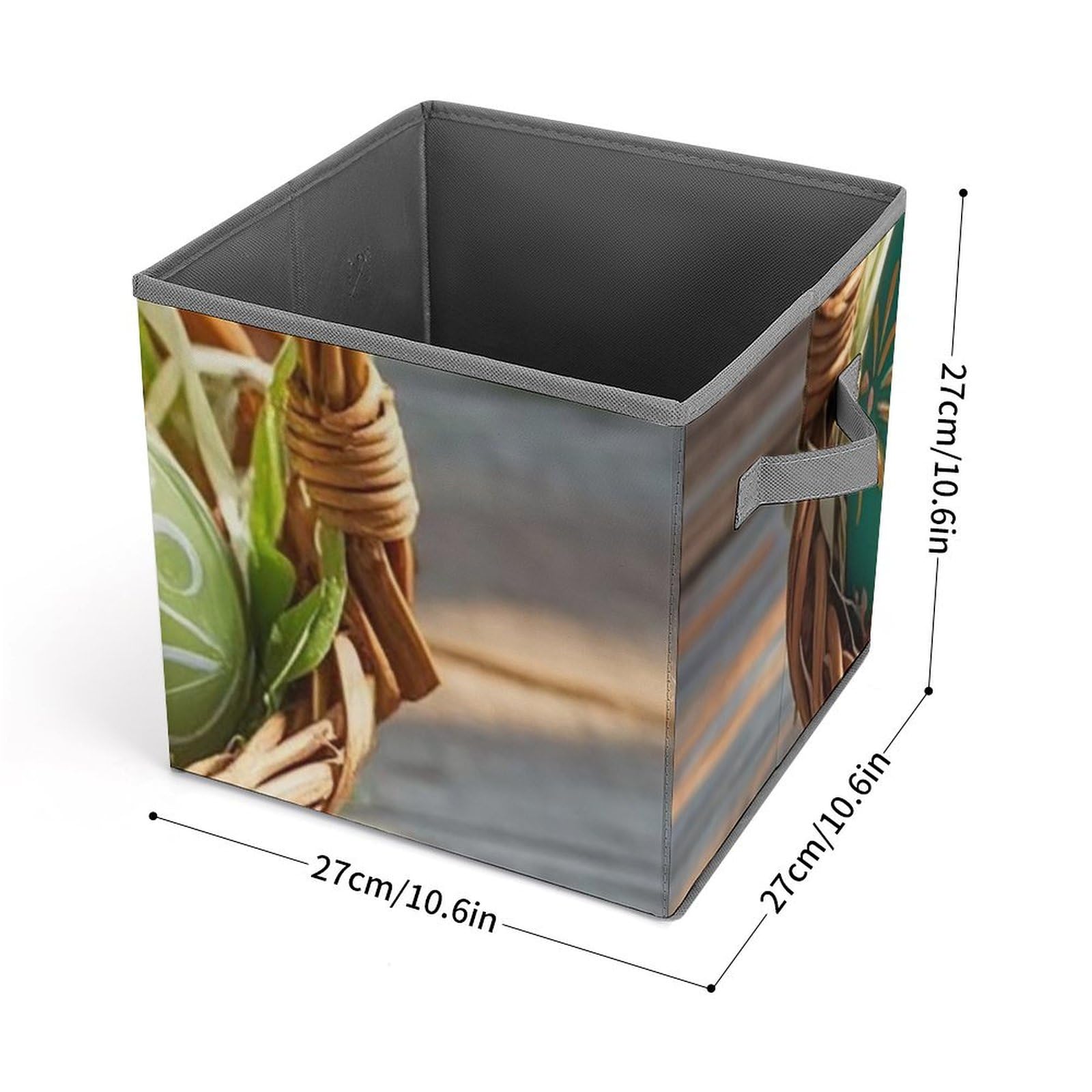 Large Collapsible Storage Basket with Handles - 10.6