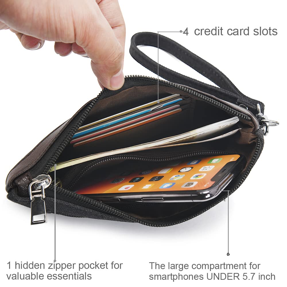 Stylish Canvas Wristlet Clutch Purse with Removable Strap - Slim Credit Card Holder & Phone Wallet for Women | Perfect for Parties, Travel, and Everyday Use