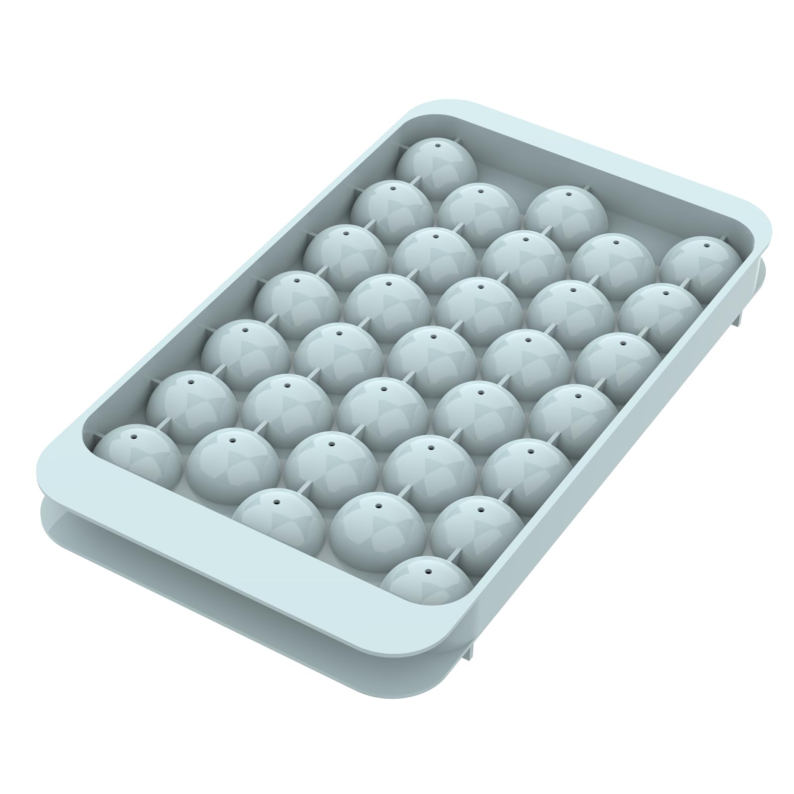 WIBIMEN Plastic Ice Cube Tray with Lid - 1