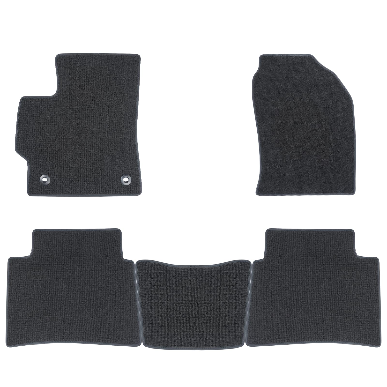 AOMSAZTO All-Weather Floor Mats for 2020-2023 Toyota Corolla Sedan - Front & Rear Black Nylon Car Floor Liners, Waterproof, Anti-Slip, Custom Fit - Perfect for Daily Commuting, Road Trips & Winter Protection