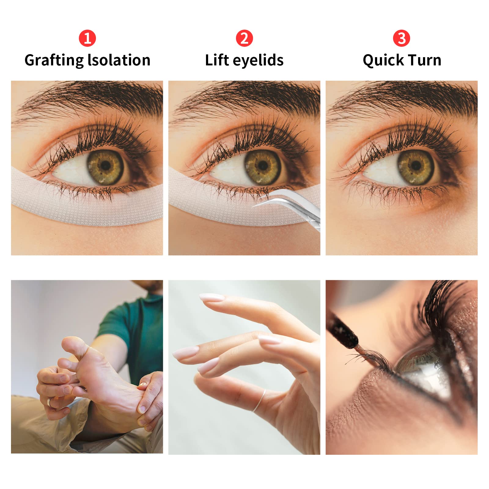 Kirecoo 6 Rolls Transparent Adhesive Eyelash Tape - Breathable PE Lash Strips for Eyelash Extensions (9m/10yd per Roll) | Professional Salon & DIY Home Use