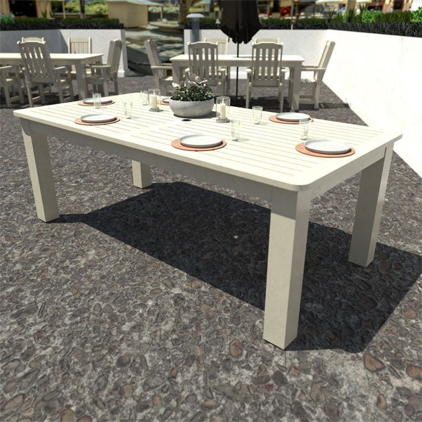 Modern Rectangular Dining Table for Kitchen & Dining Room - Solid Wood Farmhouse Style with Extendable Leaf - Perfect for Family Gatherings & Dinner Parties
