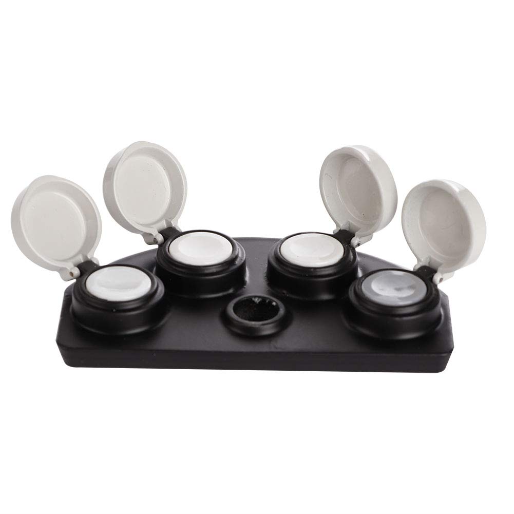 Professional Watch Oil Dip Tool Kit - 4 Metal Watch Oiler Dishes with Stand for Watch Repair & Maintenance | Precision Oil Storage Cups (3.3 x 2.2 x 0.6 inch) | Ideal for Watchmakers, Jewelers & DIY Watch Repair Enthusiasts