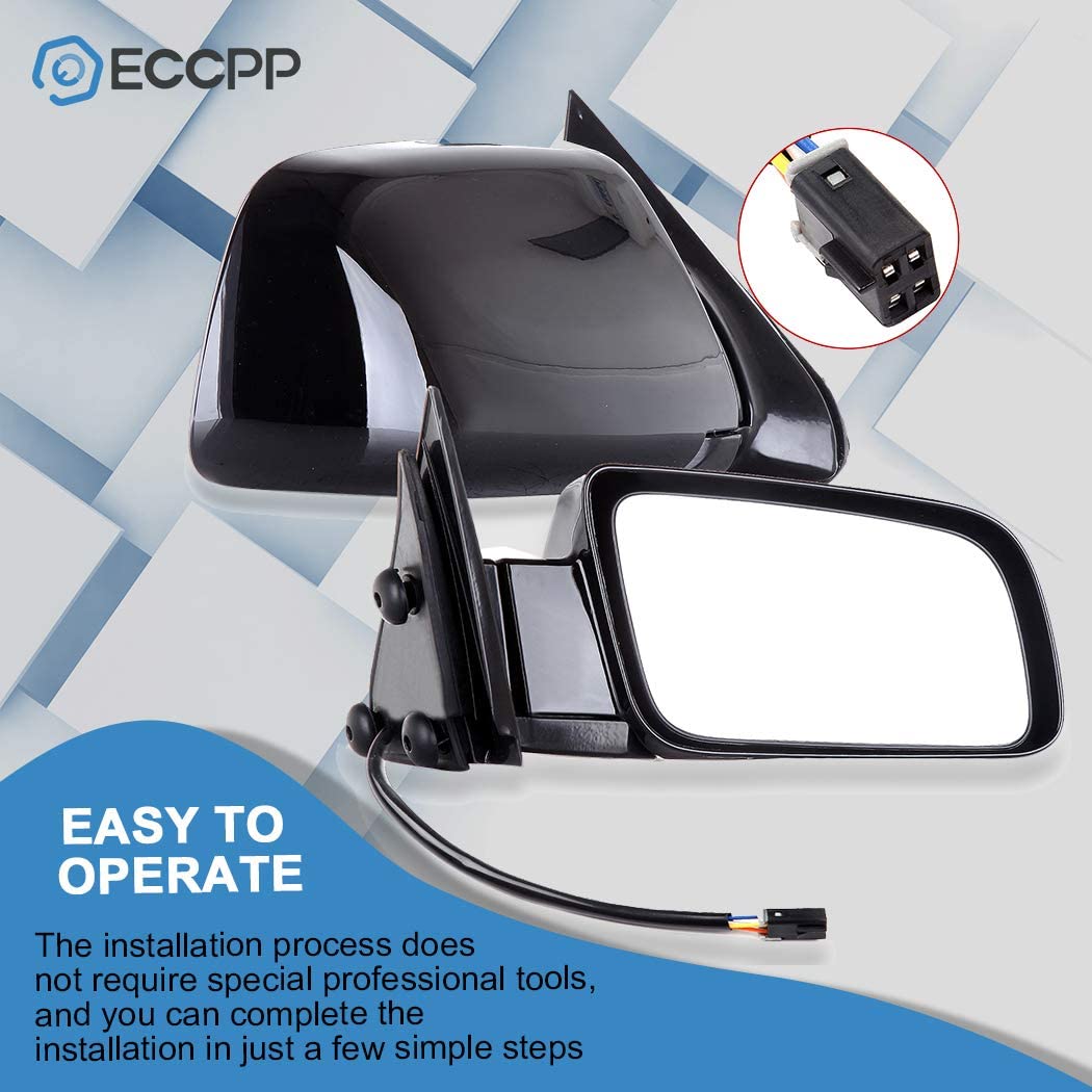 ECCPP Power Side View Mirrors Replacement for Chevy & GMC Pickup Truck & SUV - Driver & Passenger Side (15764757, 15764758) - Enhanced Visibility & Safety for Off-Roading & Night Driving