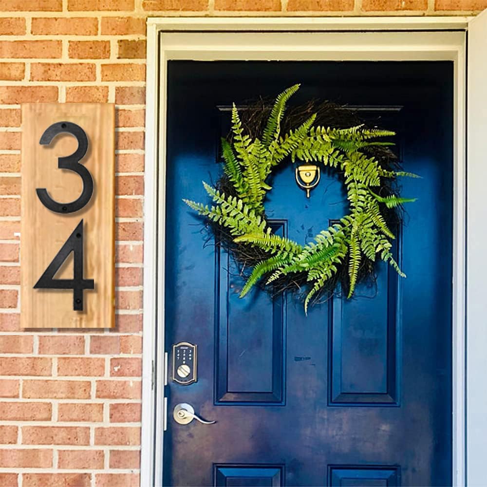10 Inch Large Floating Modern House Numbers - Black Acrylic Address Plaque Sign for Outdoor Home (Set of 1) | Enhance Curb Appeal & Easy Identification for Mail Delivery, Visitors & Emergency Services