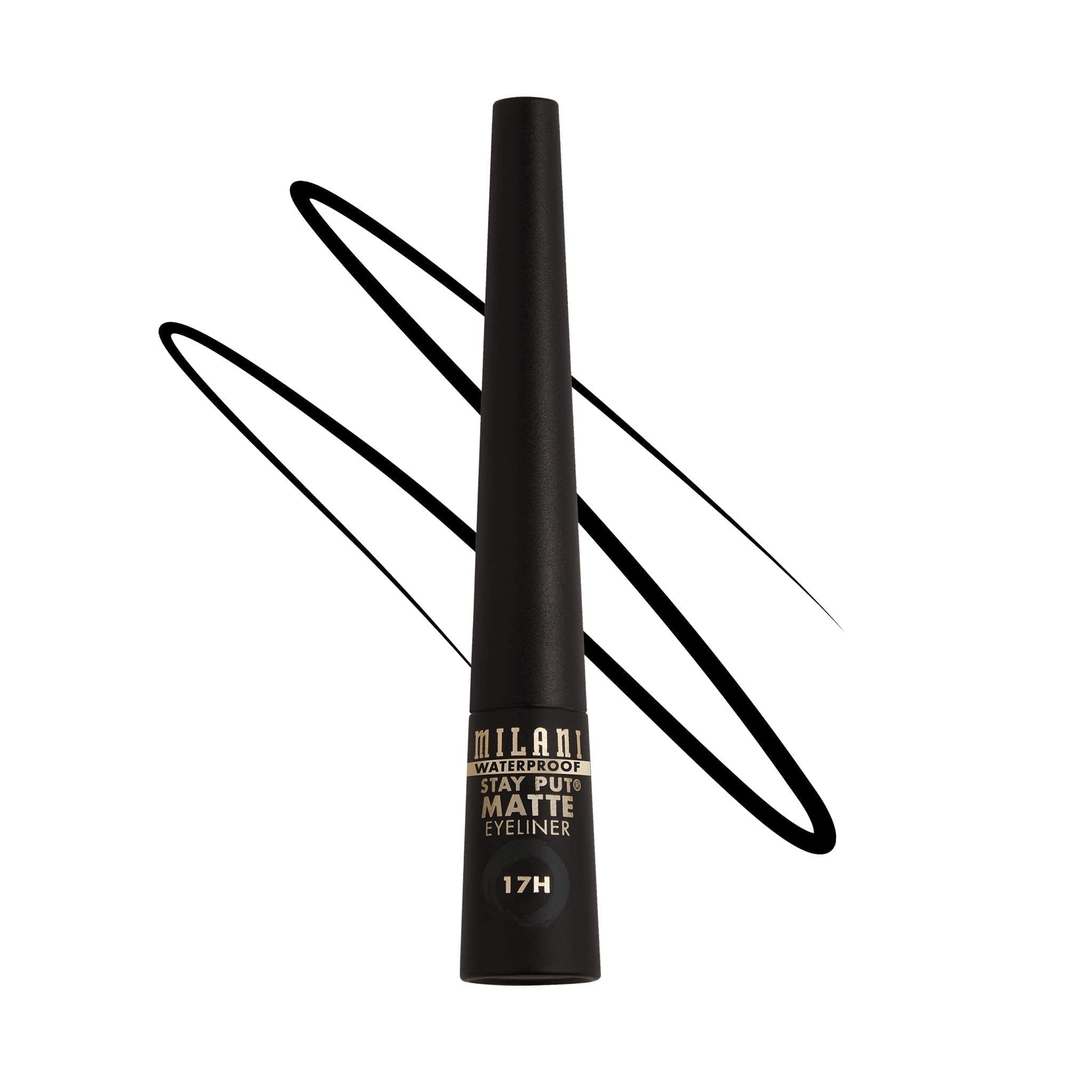 Milani Baked Highlighter in Rose Italiana & Stay Put Matte Liquid Eyeliner - Cruelty-Free Makeup Duo for Glowing Cheeks & Precise Winged Liner | Perfect for Day to Night Makeup Looks