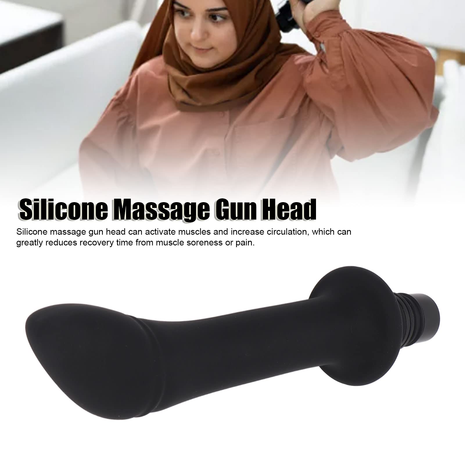 18mm Fascia Gun Replacement Head & 15-16mm Muscle Massage Head - Deep Tissue Massage for Pain Relief, Sports Recovery & Relaxation at Home or Gym