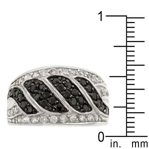 Elegant Black & White Swirl Ring for Women - Trendy Statement Jewelry - Perfect for Parties, Weddings & Everyday Wear