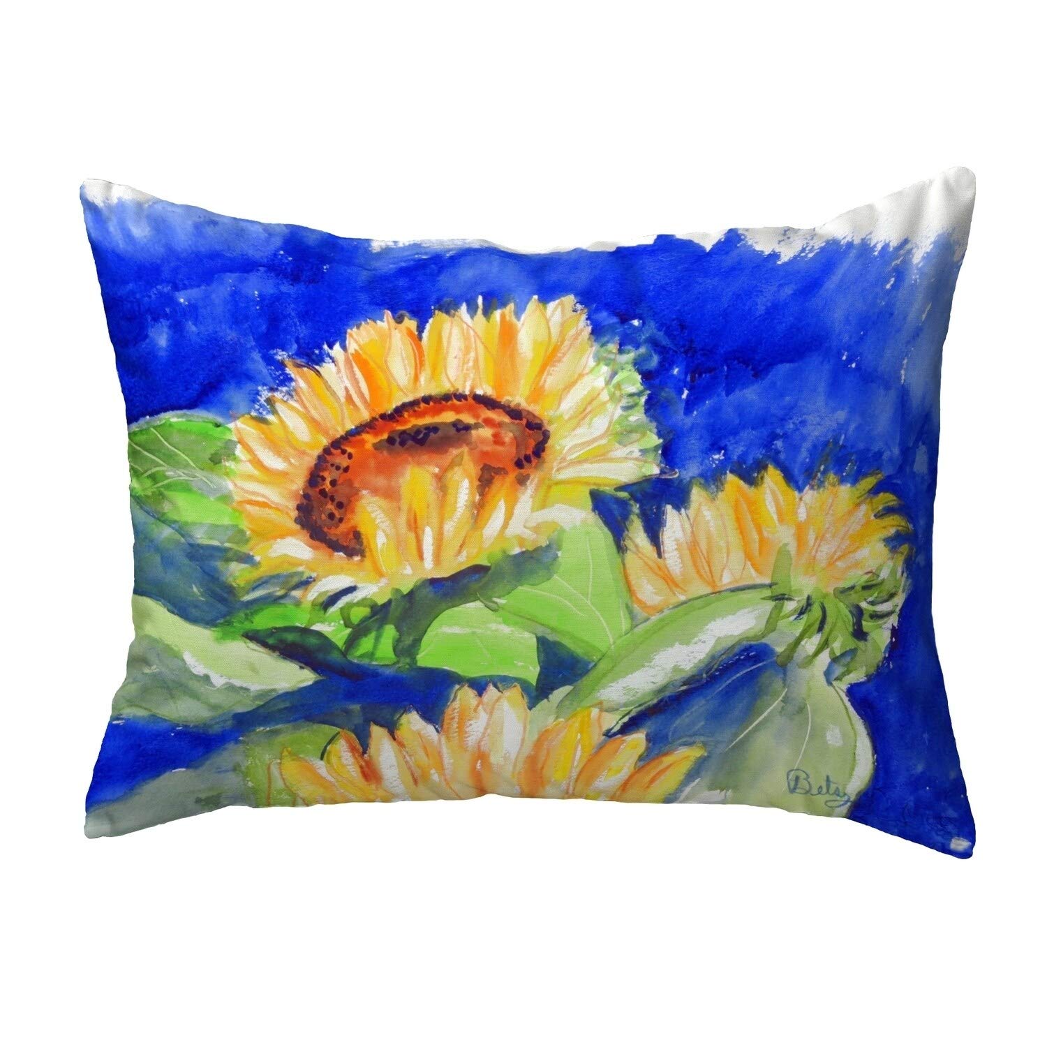 Betsy Drake KS775 Decorative Throw Pillow 11x14 Inches - Multi-Color Soft Cushion for Sofa, Bed, Living Room & Home Decor