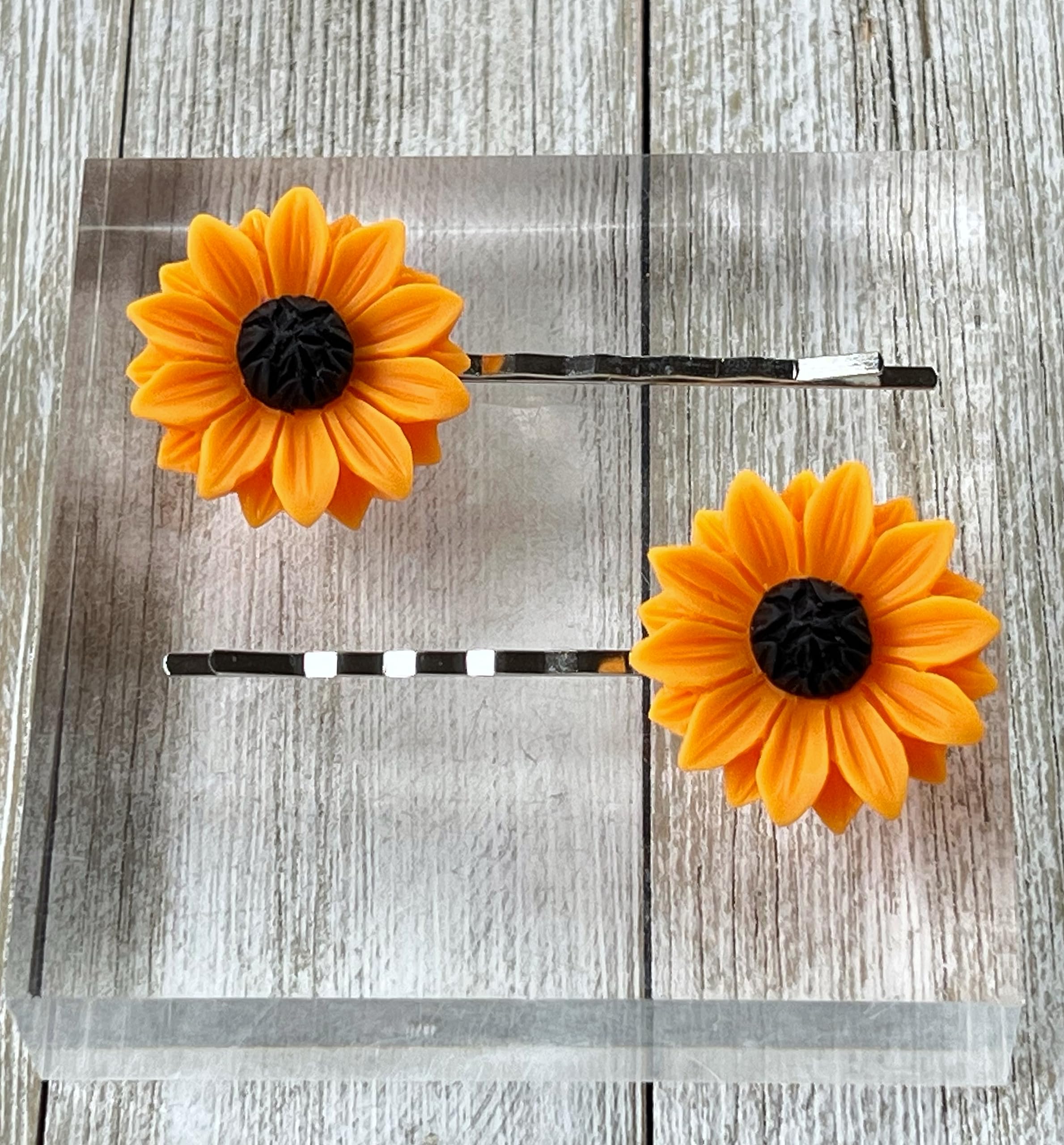 Sunflower Hair Pins | Floral Hair Clips for Women & Girls | Boho Wedding Hair Accessories | Hair Barrettes & Bobby Pins for Bridal, Party & Everyday Use
