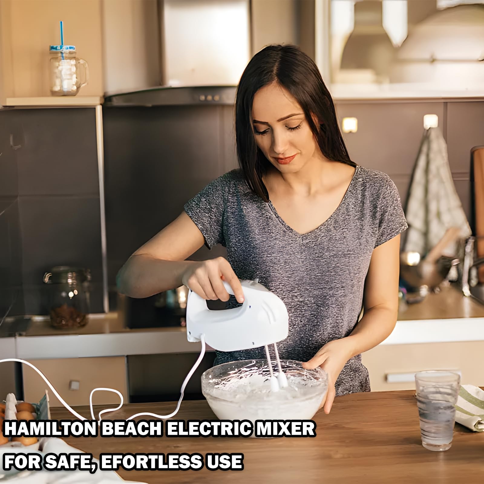 Hamilton Beach Hand Mixer Beaters Attachments - Durable Stainless Steel Replacement Mixer Blades for Baking, Whipping & Blending - Perfect for Cakes, Cookies, Creams & More