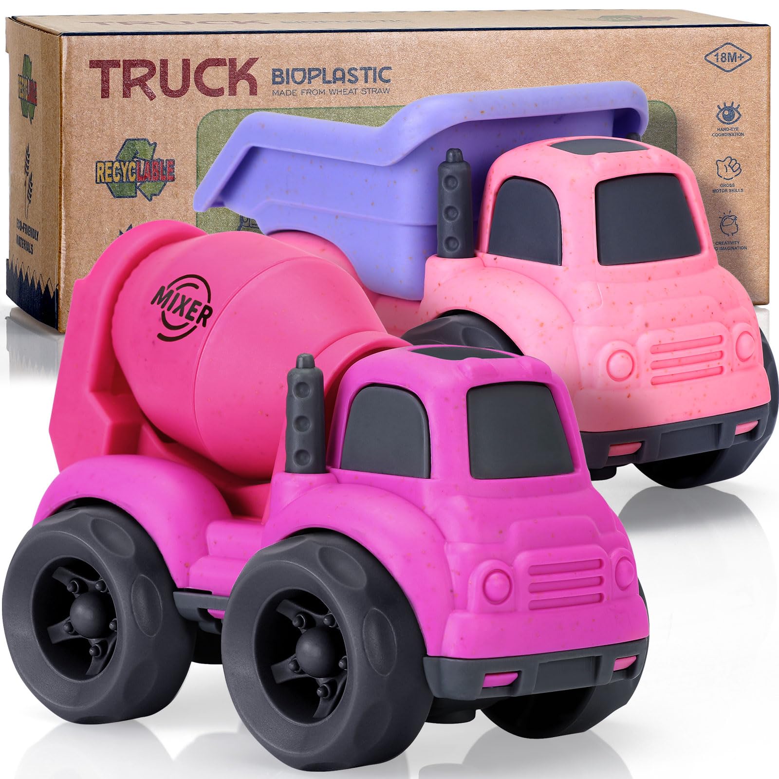 BPA Free Dump Truck Toys for 1-3 Year Olds - Outdoor Play & Birthday Gifts