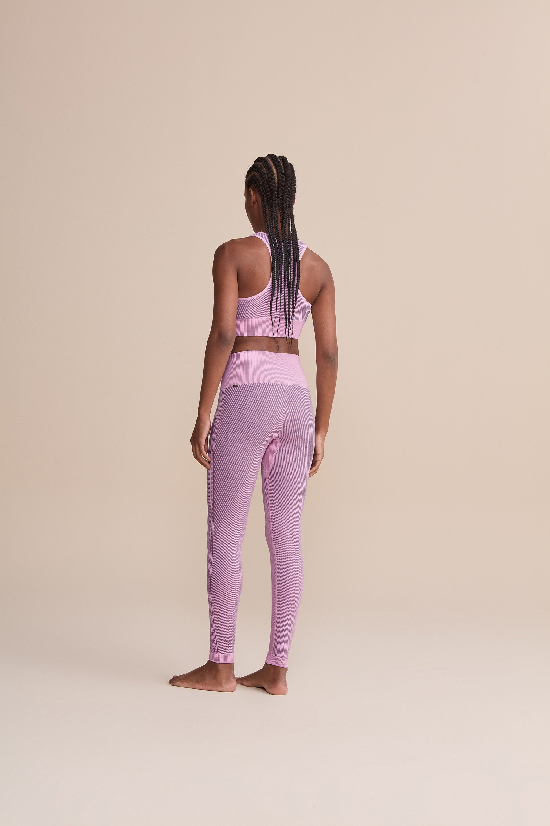 Seamless Diagonal Long Leggings for Women - High Waisted Yoga Pants with Tummy Control - Perfect for Workouts, Running & Lounge Wear