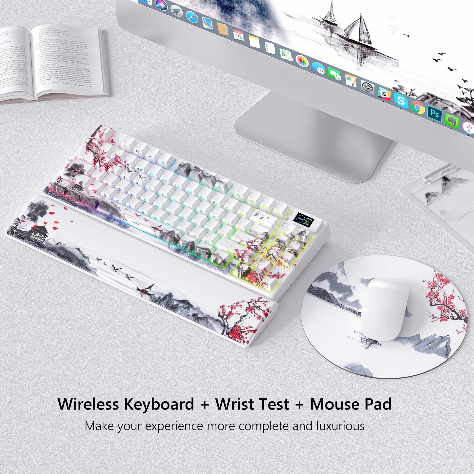 Womier SK80 PRO 75% Wireless Mechanical Keyboard - RGB, Hot Swappable for Gaming & Office Use
