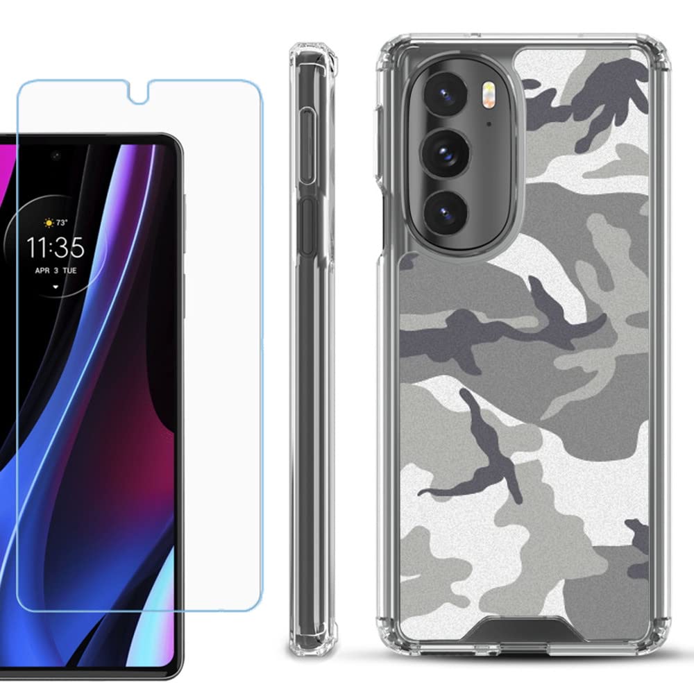 Shockproof Bumper Case for Motorola Moto Edge+ 5G UW - Urban Camo | Drop Protection for Outdoor Use