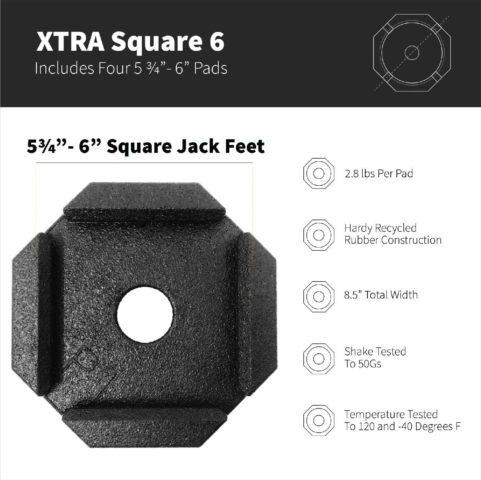 SnapPad Xtra RV Leveling Pads - 6