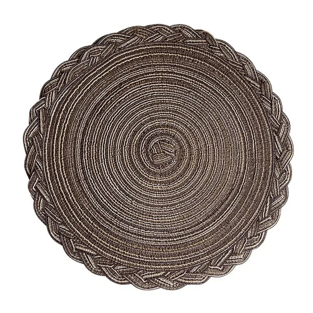 Arkansas Braided Rim Placemat Set of 4 - Elegant Table Decor for Dining Room, Kitchen, and Party Settings