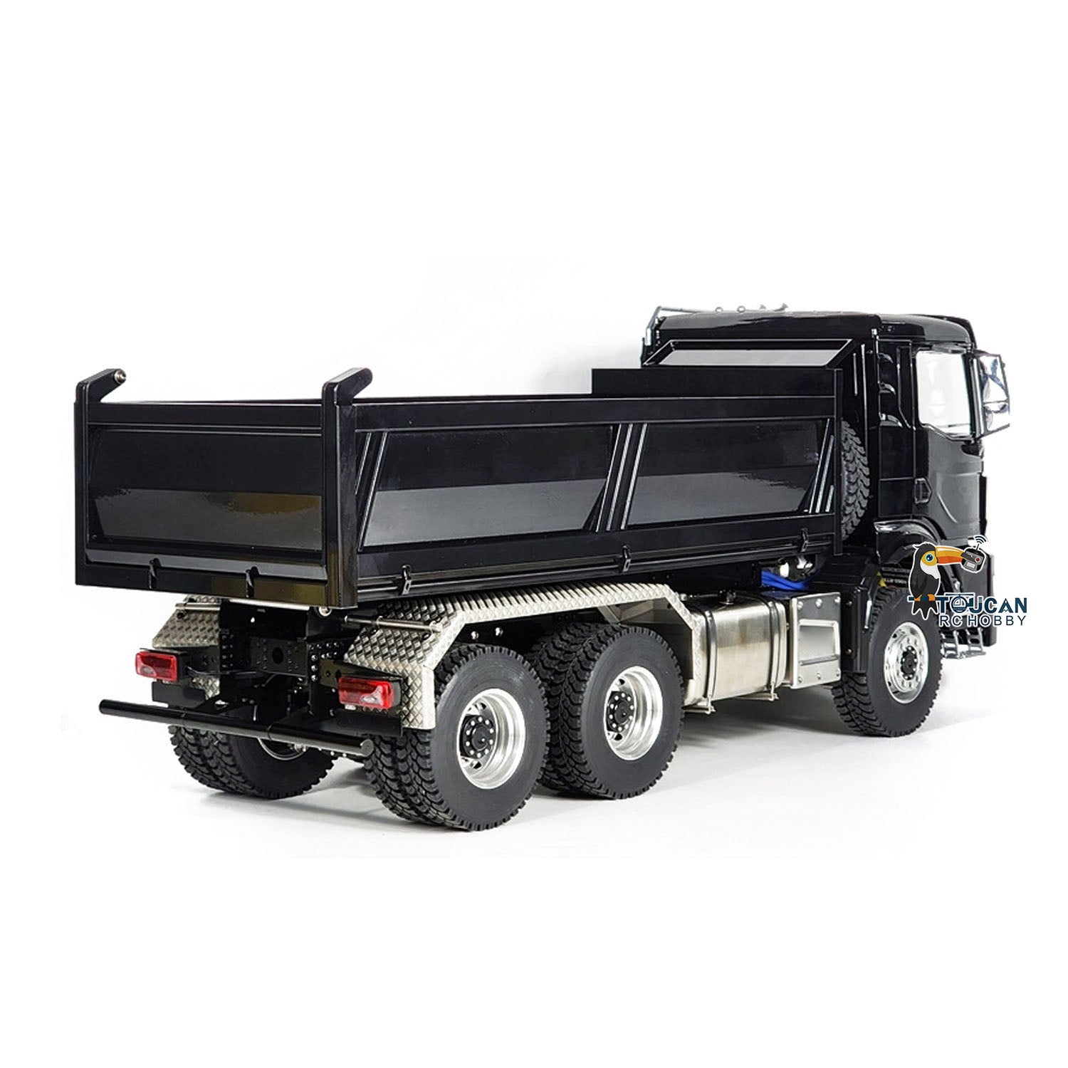 1/14 Scale 6x6 Hydraulic RC Dumper Truck - Remote Control Tipper Car with Metal Cabin, LED Lights & Realistic Sound - Pre-Assembled & Painted for Construction Site Play & Collector Display