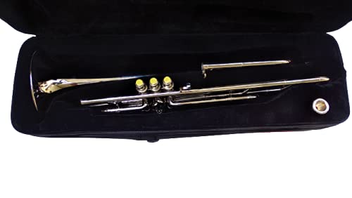 LAK-01 Bb Nickel Valve Trombone with Free Hard Case & Mouthpiece - Perfect for Jazz Bands, Orchestras, and Music Students
