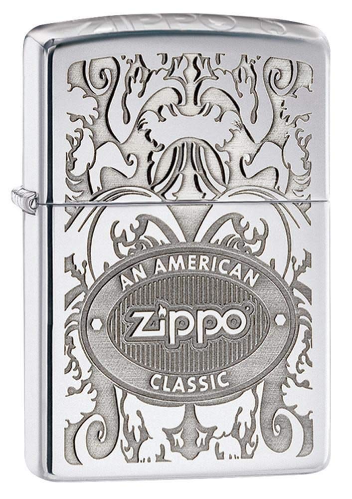Zippo Windproof Lighter with Stamp Design - Refillable Butane Lighter for Outdoor Camping, Hiking & Survival Gear - Perfect for Smokers, Collectors & Gifts