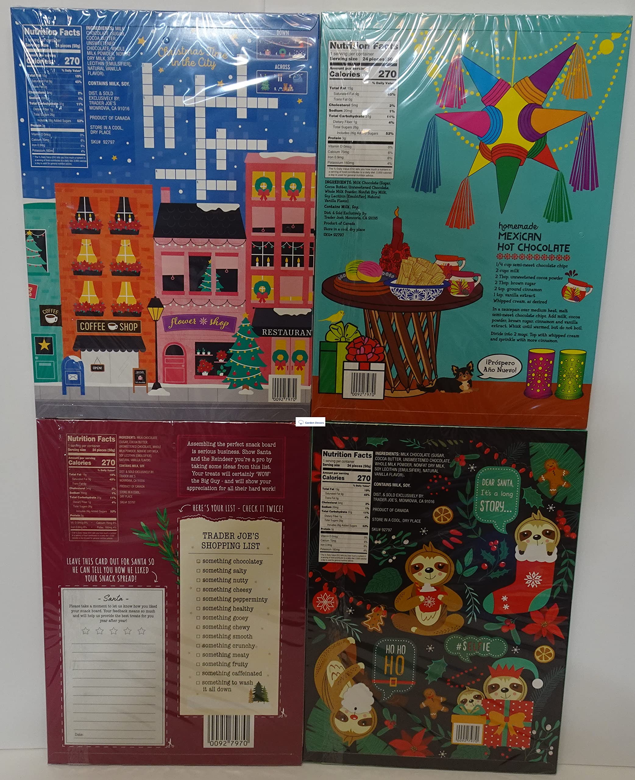 Trader Joe's Advent Calendar with 24 Milk Chocolate Figures - 1.76oz (50g) - Holiday Countdown Chocolate Gift - Perfect for Christmas Stocking Stuffers, Office Gifts & Family Traditions