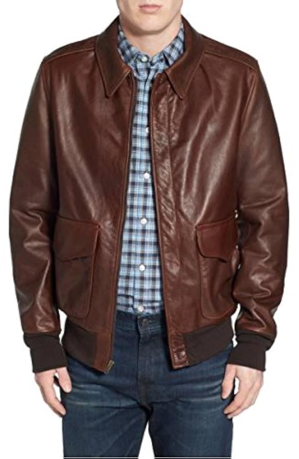 SID Men's Brown Lambskin Leather Biker Jacket - Premium Motorcycle Jacket for Men, Fashionable Outerwear for Riding & Casual Wear