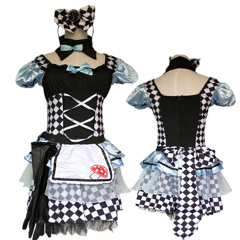 Halloween Fantasy Alisha Uniform Costume for Women - Sexy Nurse Dress with Stockings & Hat - Perfect for Halloween Parties, Cosplay & Role Play