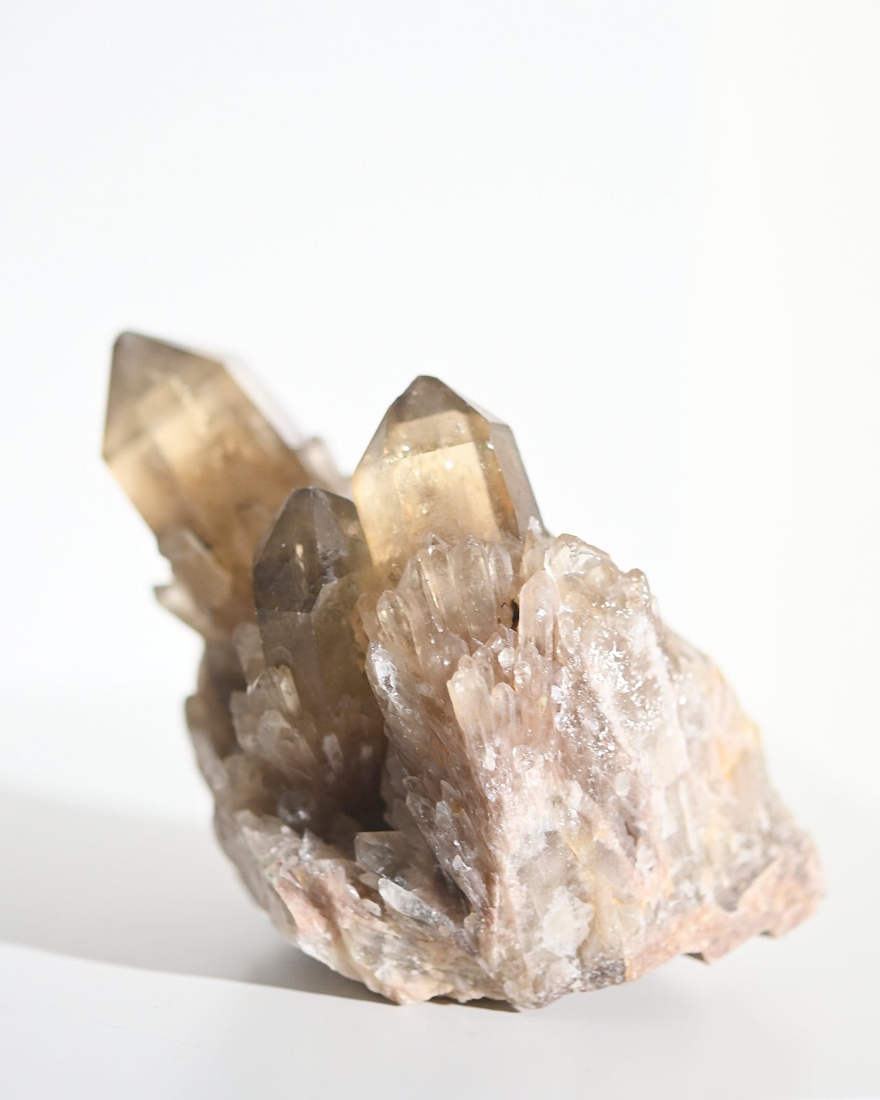 Natural Elestial Citrine Crystal Cluster - 1lb Raw Healing Stone for Meditation, Reiki, and Home Decor