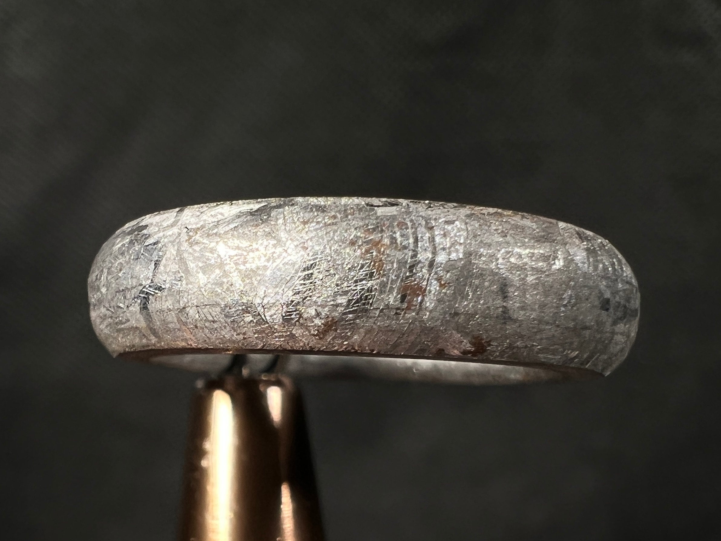 GIBEON Meteorite Ring Size 4.25 - Genuine Meteorite Wedding Band for Men & Women, Space Astronomy Jewelry, Unique Tungsten Carbide Ring for Couples - Perfect for Engagement, Anniversary & Gift Giving