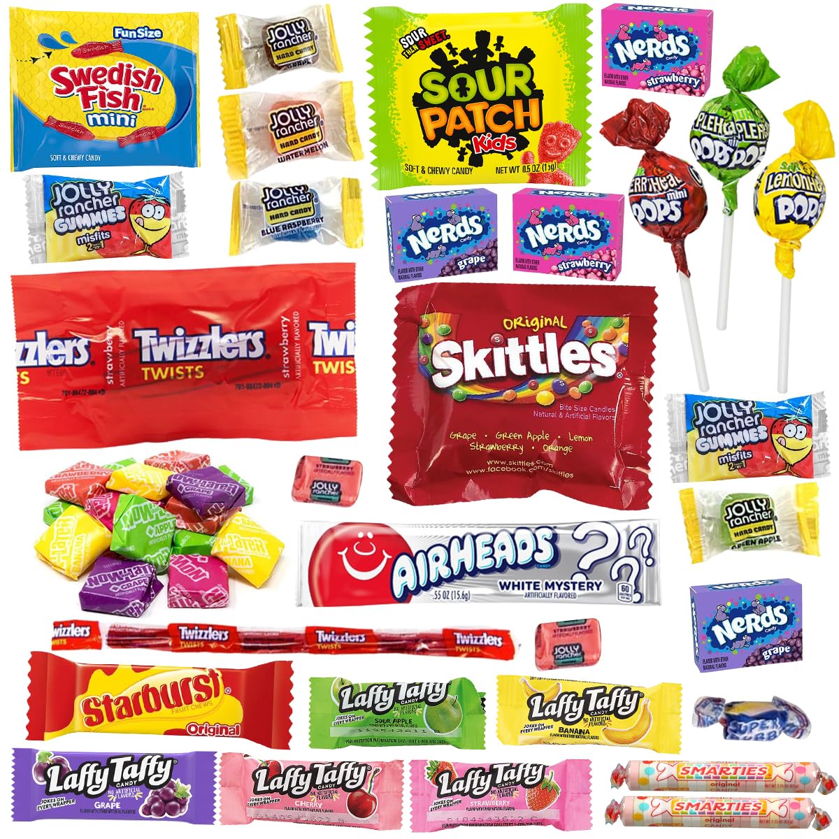 Bulk Individually Wrapped Candy Variety Mix - 5lb Party Candy Assortment with Classic Sweets for Kids | Perfect for Pinata Fillers, Goodie Bags, Birthday Parties, Halloween Treats & Classroom Rewards
