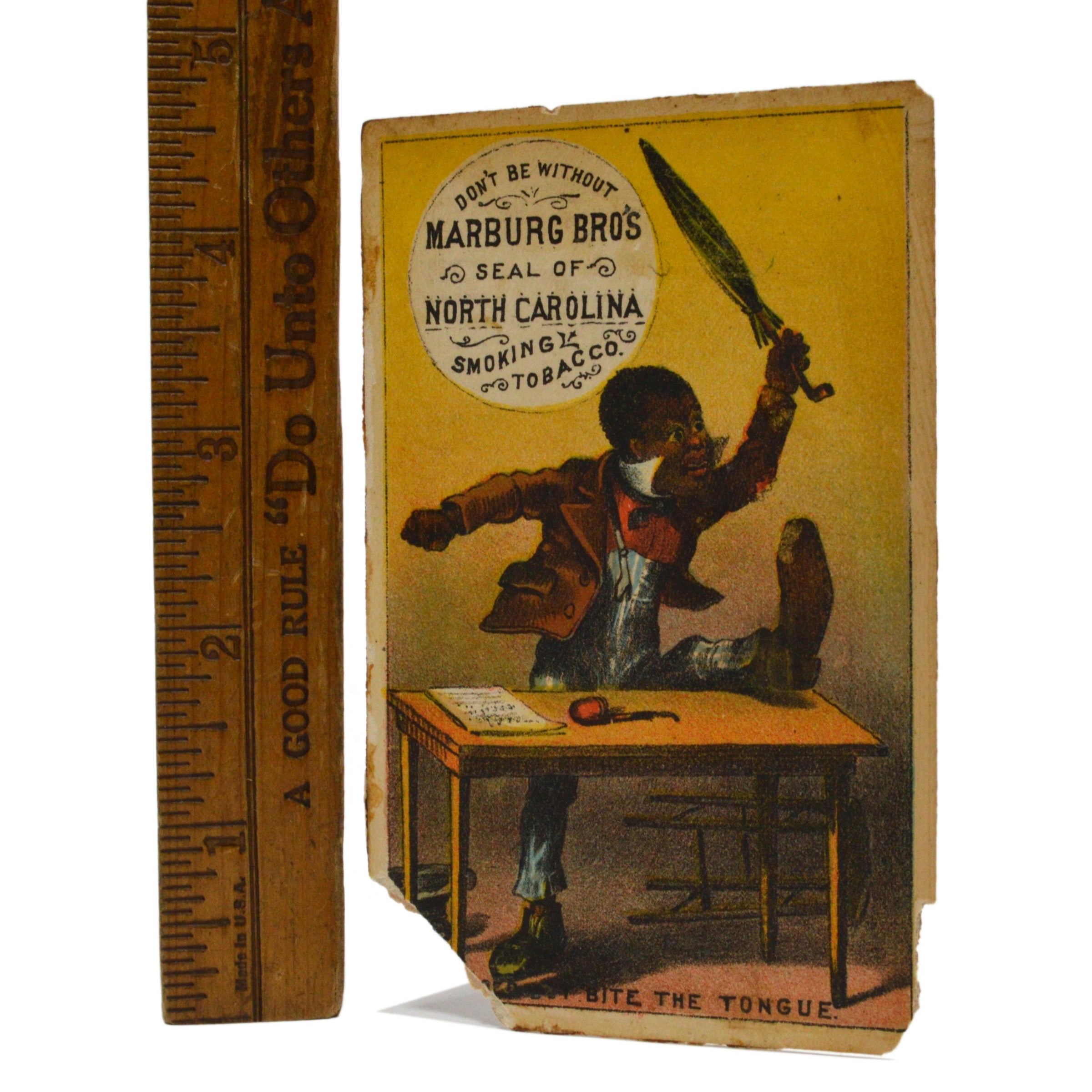 Vintage Marburg Bros Smoking Tobacco Antique Advertising Trade Card - Black Americana Collectible for Home Decor & Historical Displays