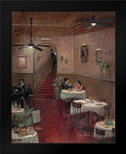 20x24 Black Modern Framed Art Print - Romantic Interlude by ArtDirect Manning & Ruane | Wall Decor for Living Room, Bedroom & Office
