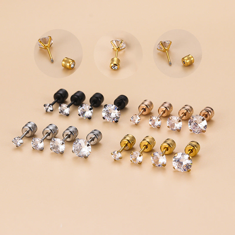 20G Surgical Steel Cartilage Earrings - Rose Gold Stud Earrings for Women | Hypoallergenic Sleeper Earrings for Tragus, Helix & Piercings | Perfect for Daily Wear & Special Occasions