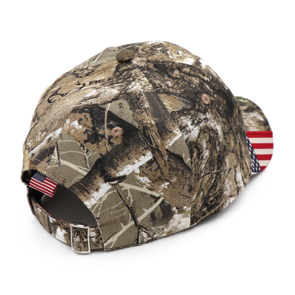 American Flag Camo Baseball Cap - Adjustable Snapback Hat for Men & Women - Hunting, Fishing, Outdoor Activities - Army Camouflage Summer Hat