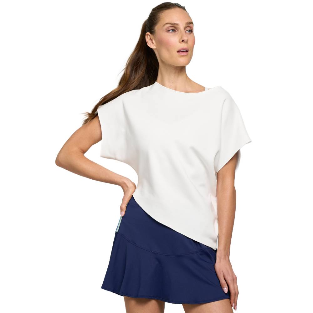 Lija Women's Elite Dash Skort 13 Inch - Athletic Running Skirt Shorts for Women - Breathable Quick-Dry Tennis Golf Workout Skirt with Built-in Shorts (Marine/Multi) - Perfect for Running, Tennis, Golf & Gym Workouts