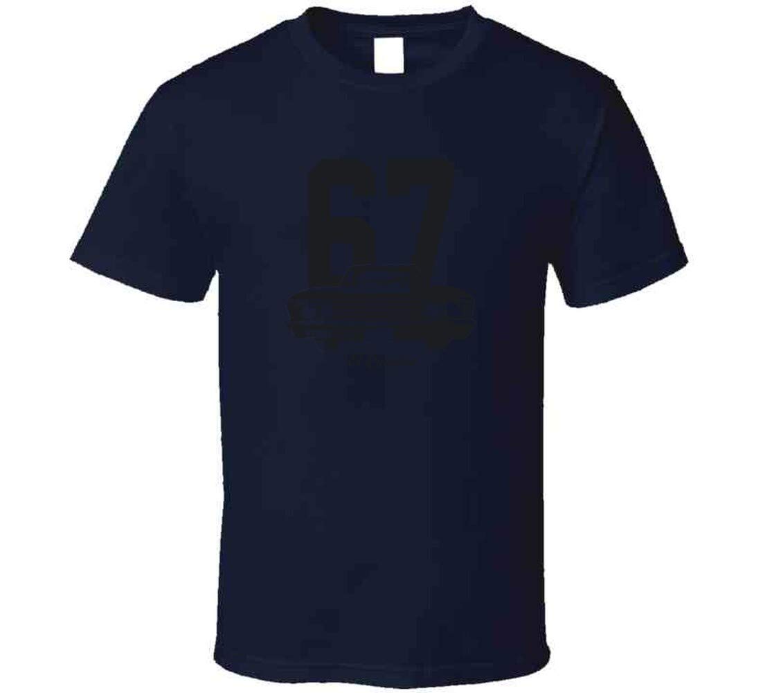Vintage 1967 El Camino Car Grill View T-Shirt with Year & Model - Classic White Cotton Tee for Car Enthusiasts & Muscle Car Lovers - Perfect for Car Shows, Cruising & Automotive Events