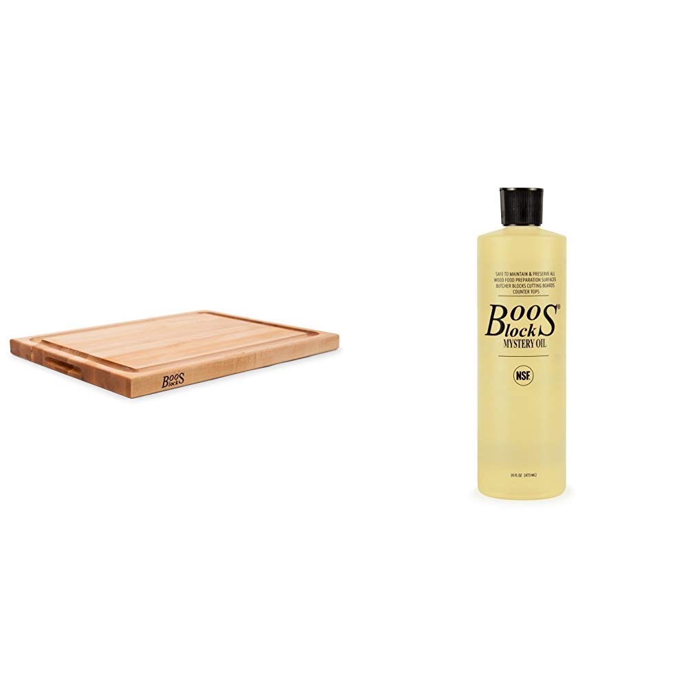 Premium John Boos CB1054-1M2418150 Maple Wood Reversible Cutting Board with Juice Groove - 24