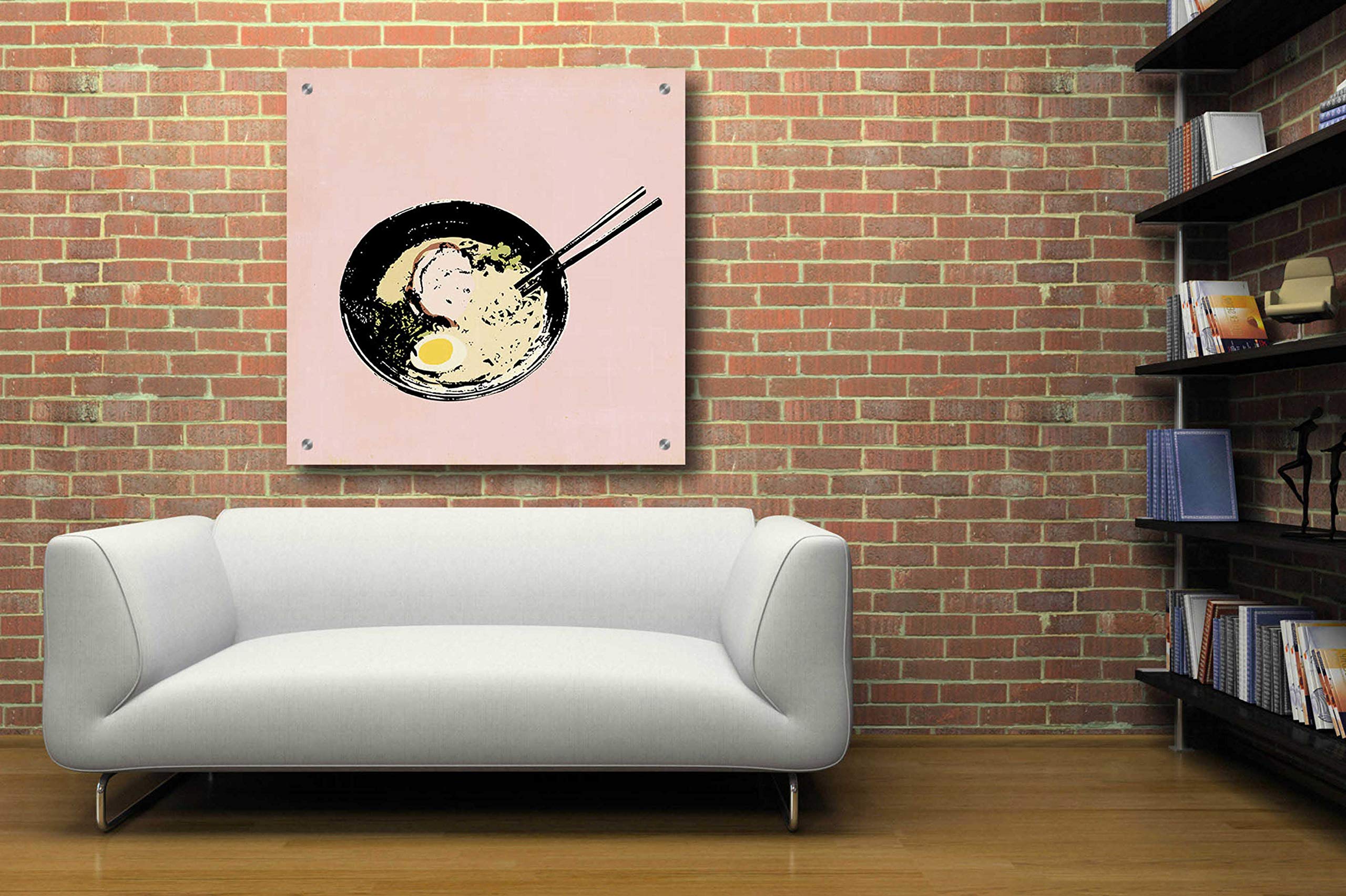 Epic Art 'Ramen Bar II' by Annie Warren - 36x36 Inch Vibrant Acrylic Glass Wall Art Painting - Modern Asian Restaurant Decor, Home Dining Room Artwork, Unique Gift for Ramen Lovers