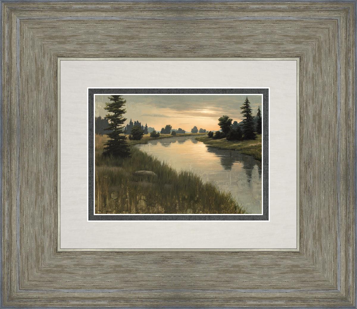 Calming Dusk By Dan Wilson - Relaxing Home Decor Painting for Living Room & Bedroom - Perfect Wall Art for Stress Relief & Meditation Spaces