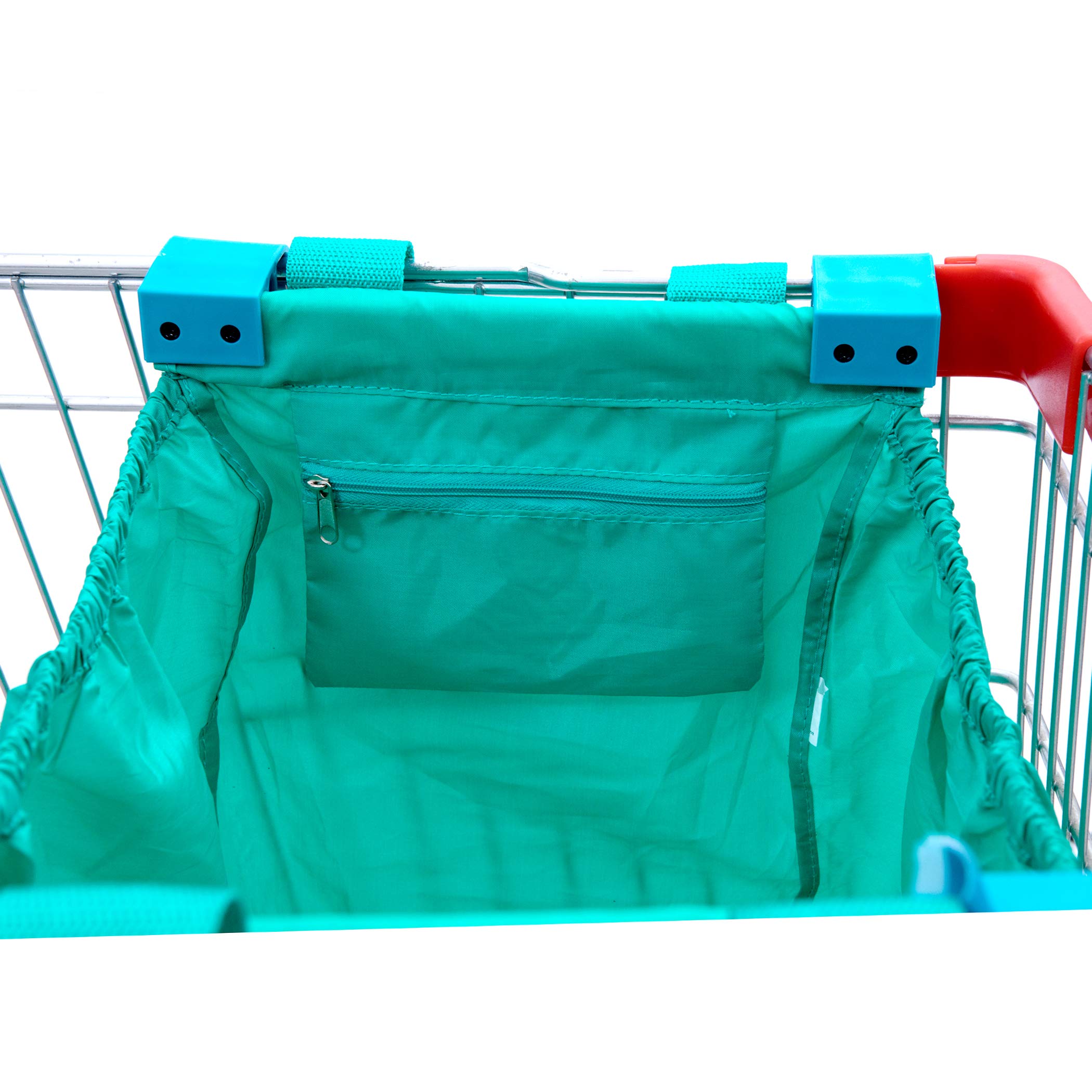 Eco-Friendly Reusable Grocery Bags Set of 3 - Foldable Shopping Tote Bags for Supermarket, Farmers Market & Daily Errands - Durable Multi-Use Grocery Cart Bags in Green