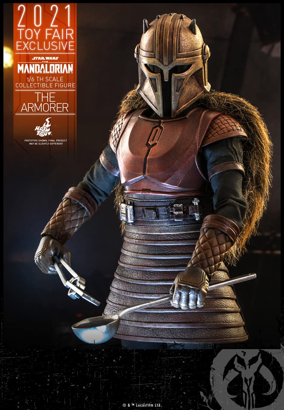 Hot Toys 1:6 Scale The Armorer Collectible Figure - The Mandalorian Series Action Figure for Star Wars Fans & Collectors - Perfect for Display, Gifts, and Cosplay Inspiration