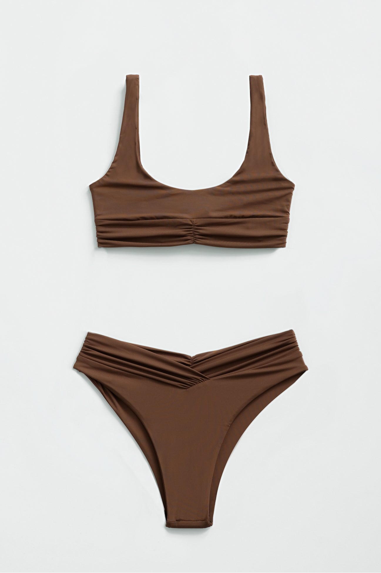 High Waist Pico Bottoms in Chocolate Brown - Comfortable & Stylish for Yoga, Workouts & Everyday Wear