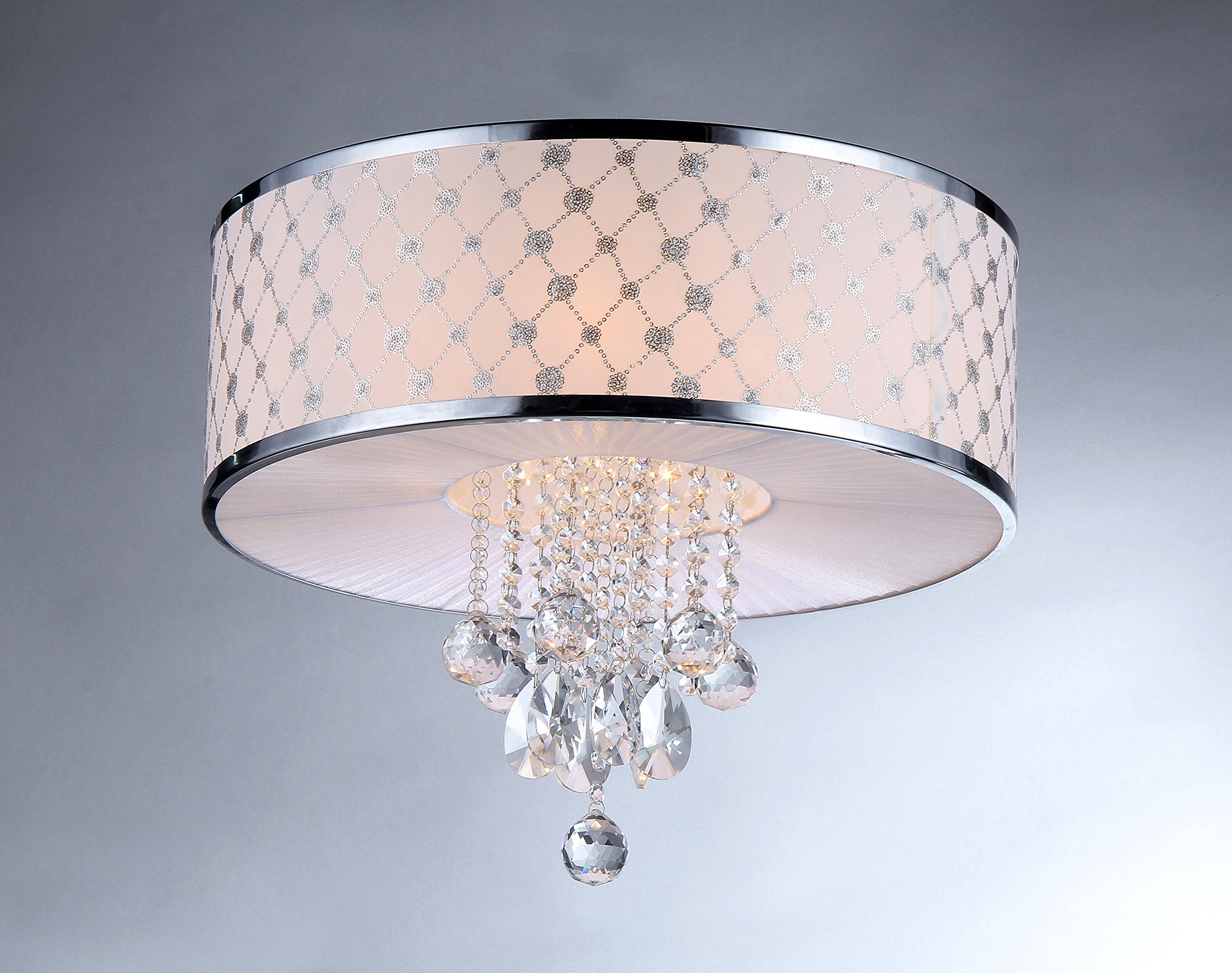 Tiffany RL1085 France Crystal Chandelier in Silver - Elegant Dining Room & Living Room Lighting Fixture