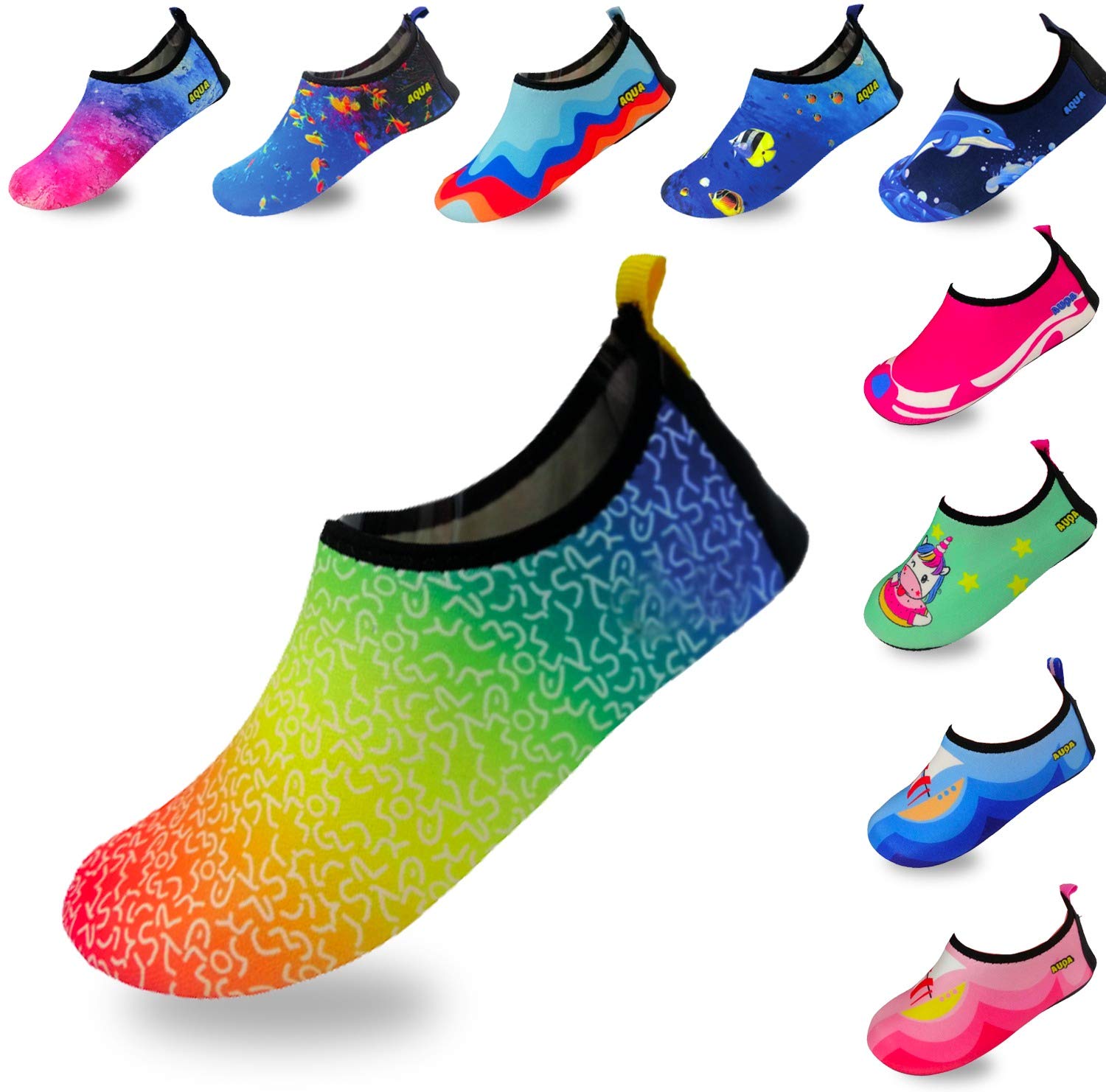 Quick-Dry Non-Slip Lightweight Swim Shoes for Summer - Water Shoes for Beach, Pool & Sea | Comfortable Aqua Socks for Boys, Girls, Babies & Toddlers | Perfect for Swimming, Surfing & Water Activities