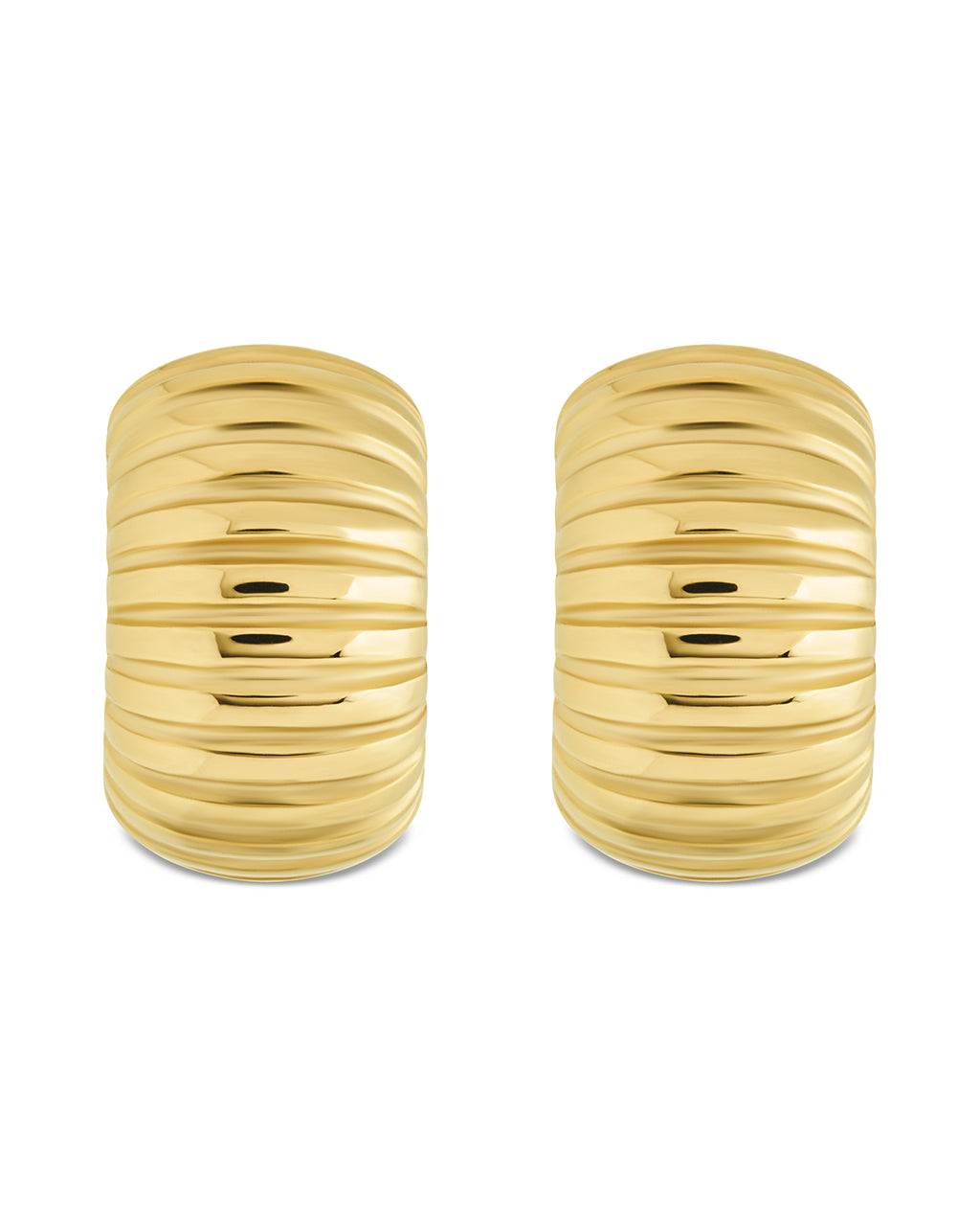 Philippa Ribbed Huggie Hoop Earrings for Women - Gold & Silver Small Hoop Earrings for Everyday Wear | Perfect for Work, Date Night & Casual Outfits